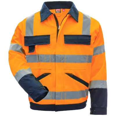 Nitras NITRAS MOTION TEX VIZ, Warnschutz - Arbeitsjacke, 7573-4121-102 Gr. 102 neonorange/marineblau