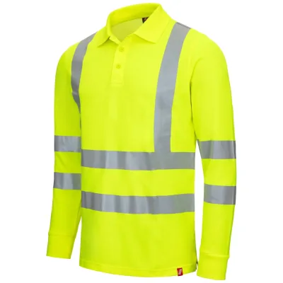 Nitras NITRAS MOTION TEX VIZ, Warnschutz-Langarm-Poloshirt, 7014-4000-2XL Gr. 2XL neongelb/uni