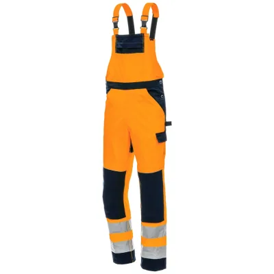 Nitras NITRAS MOTION TEX VIZ, Warnschutz-Latzhose, 7572-4121-102 Gr. 102 neonorange/marineblau