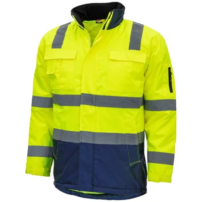 Nitras NITRAS MOTION TEX VIZ, Warnschutz-Parka, neongelb/marineblau, EN 343 7145-M Gr.