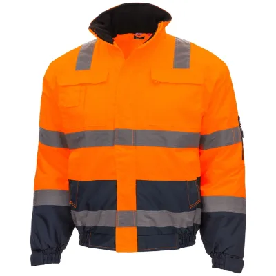 Nitras NITRAS MOTION TEX VIZ, Warnschutz-Pilotenjacke, neonorange/marineblau, EN 343 7142-M Gr.