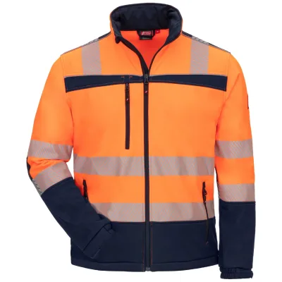 Nitras NITRAS MOTION TEX VIZ, Warnschutz-Softshelljacke, 7172-4121-2XL Gr. 2XL neonorange/marineblau
