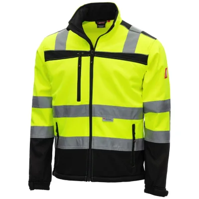 Nitras NITRAS MOTION TEX VIZ, Warnschutz-Softshelljacke, neongelb/schwarz, 7171-S Gr.