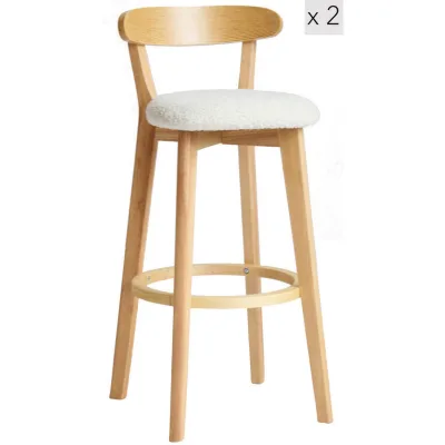 Nordlys Barhocker Weiß 38x92x42 cm