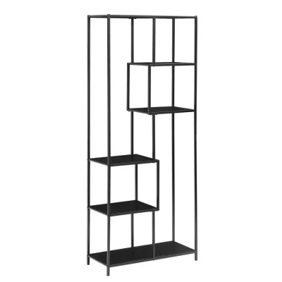 Nordlys Regal Schwarz 77x185x33 cm