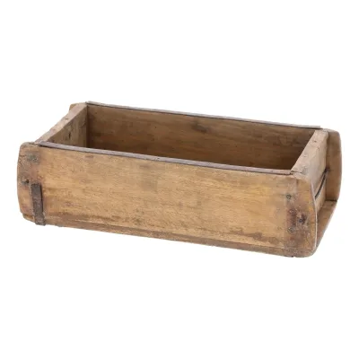 Novaliv Holzkiste Vintage 30 x 15 x 10 cm Alte Ziegelform Holz EIN KAMMER Allzweckkiste aus recyceltem Altholz Jede Form EIN Unikat - Geschenkkiste