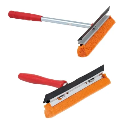 Novaliv Scheibenabzieher Auto 21 cm Holzgriff 16 cm + Metall-Kunststoffgriff 31 Abziehlippe und Gummischwamm Auto Abzieher Autoscheibe