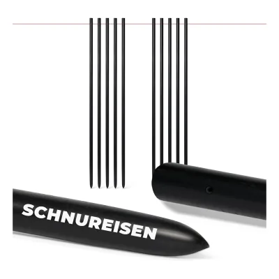 Novatool 10er-Set Schnureisen Ø16 x 1000mm , Schnurnägel Schnurnagel Erdnägel für Richtschnur , Richtschnurhalter Erdnagel Eisenstange Pflasternagel Erdungsstange Stab Rankhilfe Nivellierstaange