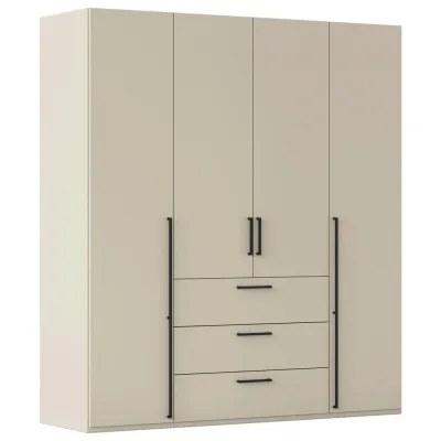 Novel Drehtürenschrank Champagner 201x235x61 cm