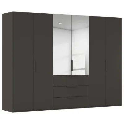 Novel Drehtürenschrank Graphit 301x235x61 cm