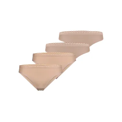 NUR DIE Damen Slip Daily Micro Slip + String 4er Pack