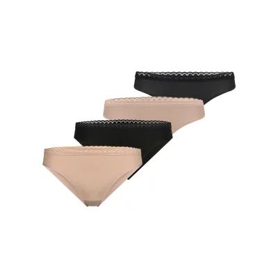 NUR DIE Damen Slip Daily Micro Slip + String 4er Pack