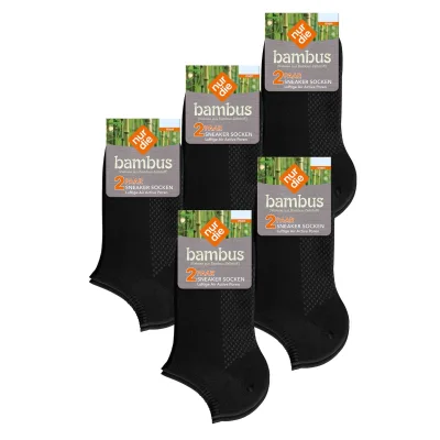 NUR DIE Herren Sneakersocken Bambus Sneaker 10er Pack