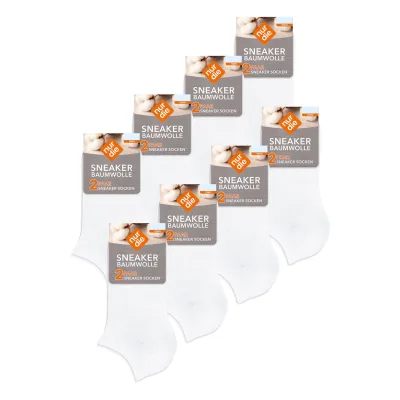 NUR DIE Herren Sneakersocken Baumwolle Basic Unifarben 16