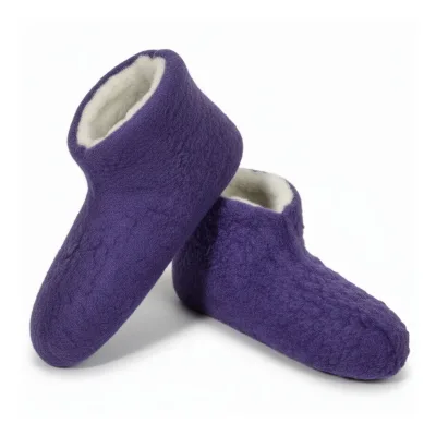 NYVI Bettschuhe IamFlauschi – Kuschelig Warme Hausschuhe aus 100% Reiner Schafwolle Größe:36 / 37;Farbe:Chilled Lila