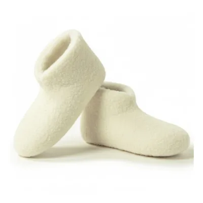 NYVI Bettschuhe IamFlauschi – Kuschelig Warme Hausschuhe aus 100% Reiner Schafwolle Größe:38 / 39;Farbe:Schafsbeige