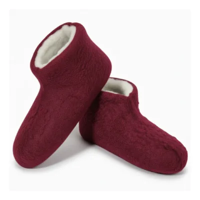 NYVI Bettschuhe IamFlauschi – Kuschelig Warme Hausschuhe aus 100% Reiner Schafwolle Größe:40 / 41;Farbe:Hot Bordeaux