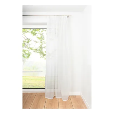 Ondeco Schlaufenschal Soft Gardinen Blickdicht Vorhang Schlafzimmer 1er Set Farbe: Weiß, Größe: 135x300 cm