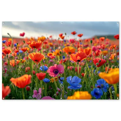 OnlyWow Gartenposter Dunkelorange 180x120x0.2 cm