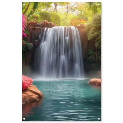 OnlyWow Gartenposter Grün 80x120x0.2 cm