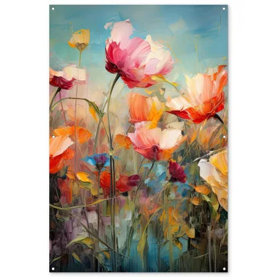 OnlyWow Gartenposter Orange 120x180x0.2 cm