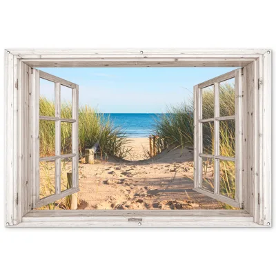 OnlyWow Gartenposter Sand 180x120x0.2 cm