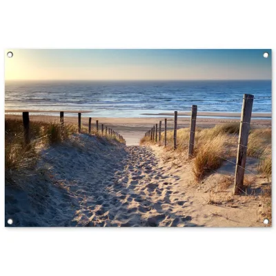 OnlyWow Gartenposter Sand 90x60x0.2 cm