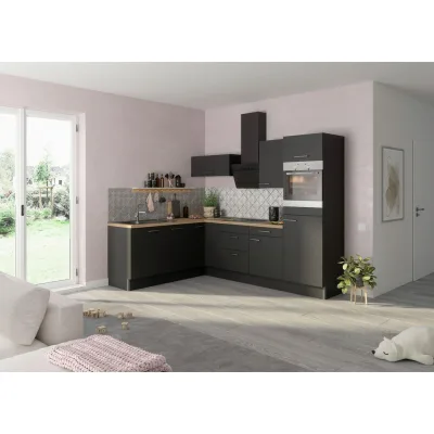 Optifit Eckküche Anthrazit 270x200 cm