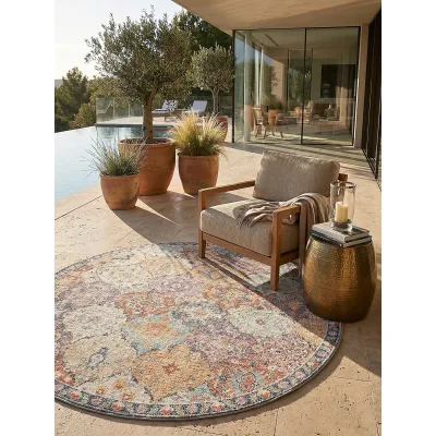 Outdoor-Teppich Niederflor Mehrfarbig 120x120 cm - LIMMAT   Kadima