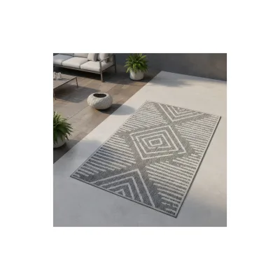 Outdoorteppich LIRIA, gestreift, Grau, 200 x 290 cm