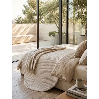 Outdoorteppich rund Outdoor Creme Ø 200 cm - ENGADIN   Kadima Design