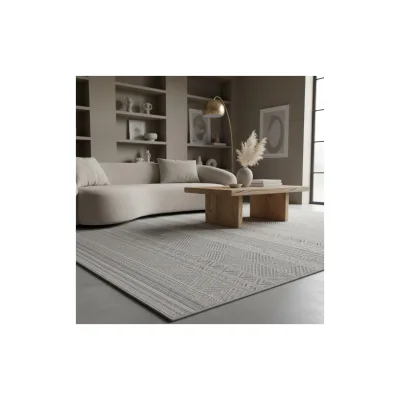 Outdoorteppich VENTOUX, im Ethno-Stil, Grau, 80 x 150 cm