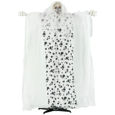 Outsunny 175cm Halloween Dekoration Skelettbraut mit Spezialeffekten und Soundfunktion