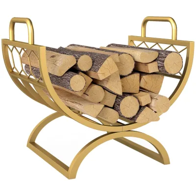 Outsunny Kaminholzregal für innen 46 x 36 x 41cm Brennholzregal für Kamin Ofen