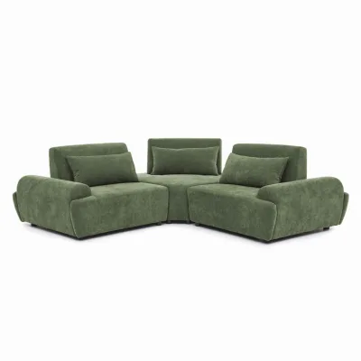 Oviala Ecksofa Grün 231x231 cm