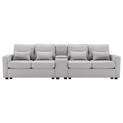 Oxeza Ecksofa Grau 290x83 cm