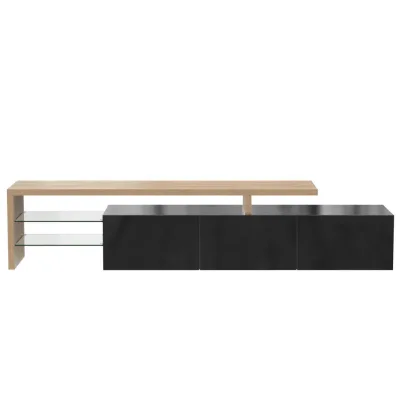 Oxeza Tv-Schrank Schwarz 197.5x42x39 cm