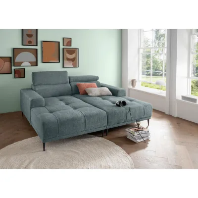 P & B Bigsofa Mintgrau 200x79-95x188 cm