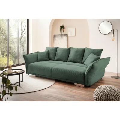 P & B Bigsofa Pera Dunkelgrün 242x71x90 cm
