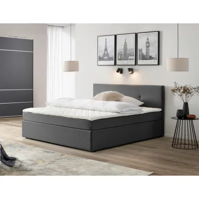 P & B Boxbett Grau 160x200 cm