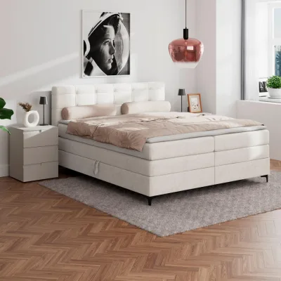 P & B Boxspringbett Creme 180x200 cm