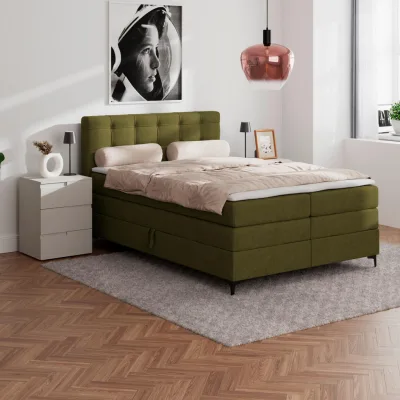 P & B Boxspringbett Grün 140x200 cm