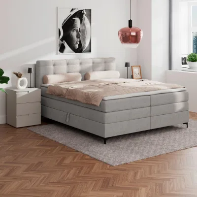 P & B Boxspringbett Lavagrau 180x200 cm