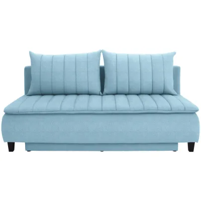 P & B Boxspringsofa Hellblau 208x102x96 cm