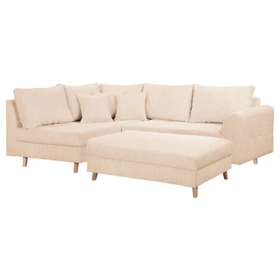 P & B Ecksofa Ariella Creme 231x161 cm