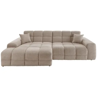 P & B Ecksofa Beige 301x152 cm