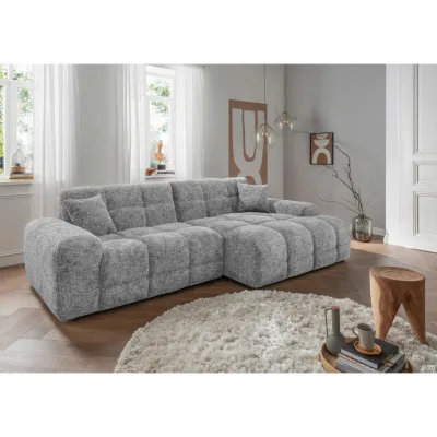 P & B Ecksofa Bosco Silber 301x152 cm