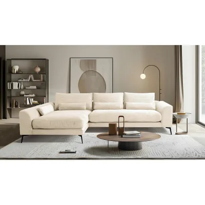 P & B Ecksofa Creme 313x172 cm