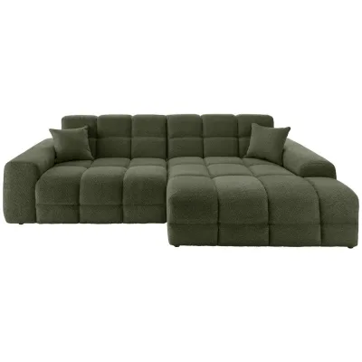 P & B Ecksofa Dunkelgrün 301x152 cm