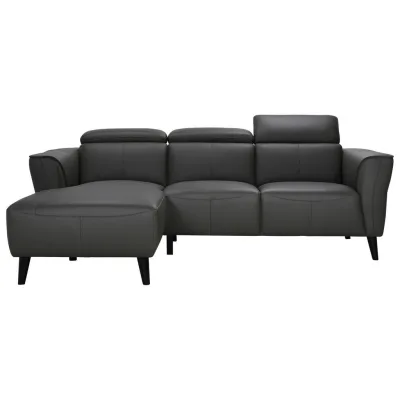P & B Ecksofa Grau 223x173 cm
